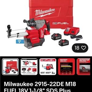 Milwaukee M18 FUEL SDS Plus Rotary Hammer Kit